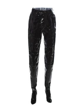 Saint Laurent Black High-Waist Patent Leather Pants Boots